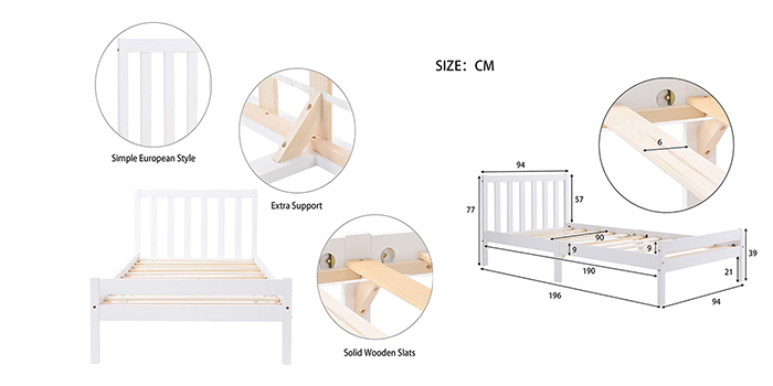 Wholesale China Eco-friendly Kids Wood Bed With Headboard