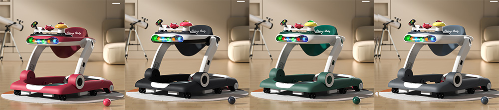 Wholeslae China Foldable Baby Activity Walker With Airplane Toy Tray
