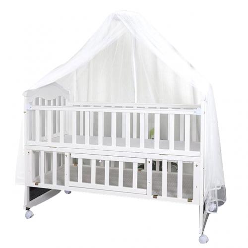 White Quality Wood Baby Sleeping Crib