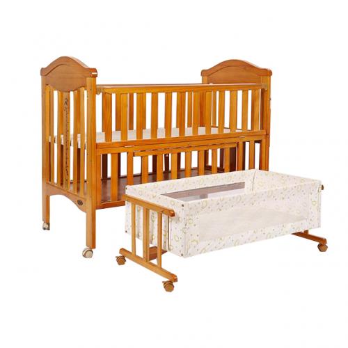 Adjustable Solid Wooden Baby Cot supplier