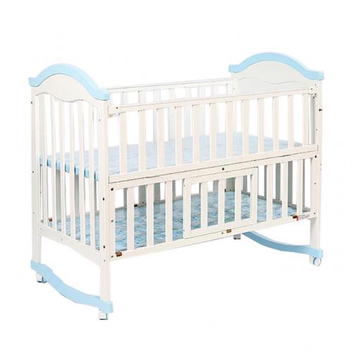 Multifunctional Adjustable White Baby Wood Bed
