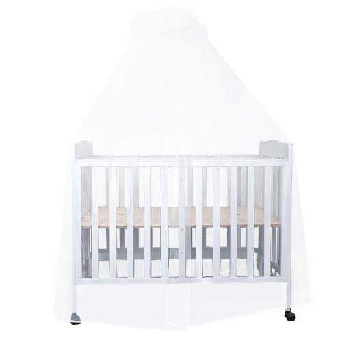 Foldable Baby Wood Crib With Wheels